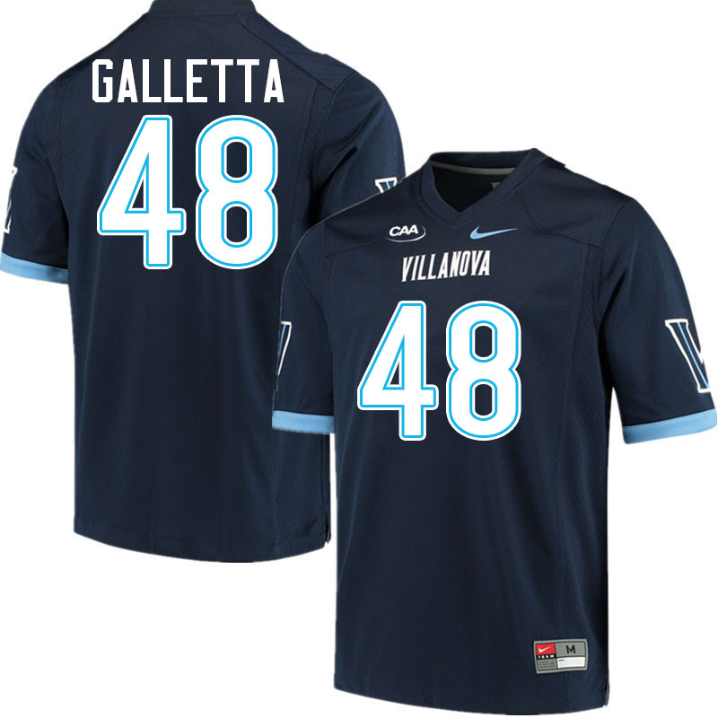 Villanova Wildcats #48 Griffin Galletta College Football Jerseys Stitched-Navy